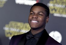J.J. Abrams Sent John Boyega A Red Spider-Man Themed First Order Stormtrooper Helmet