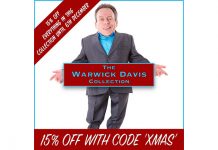 15% Off Everyhing In Warwick Davis Collection Until Dec. 6th