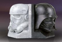 Pre-Order Gentle Giant Darth Vader & Stormtrooper Faux Marble Bookends