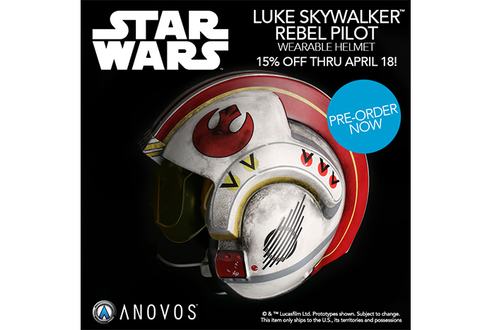 Anovos Luke Skywalker Rebel Pilot Helmet