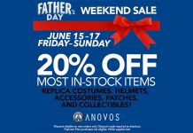 ANOVOS Father’s Day Sale, 20% Off Most In-Stock Items