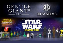 Gentle Giant SDCC 2018 Exclusive 3.75″ Collector Scale Enamel Pins