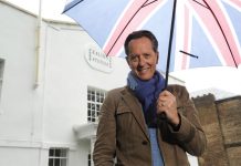 Rob Bredow and Richard E. Grant at Oscar Nominees Lunch
