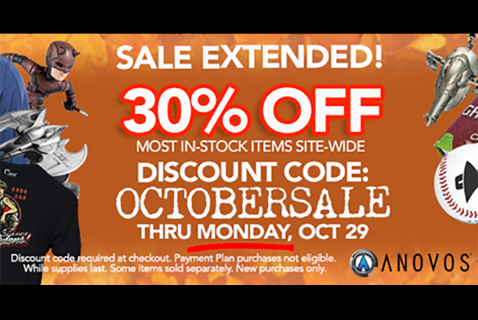 ANOVOS October 2018 Sale
