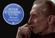 Blue Plaque Installed Marking Former Home of Peter Cushing