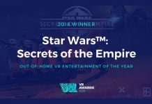 ILMxLAB Win Out-of-Home VR Entertainment of the Year Category