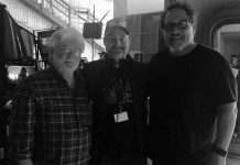 Dave Filoni Poses With George Lucas & Jon Favreau On The Mandalorian Set