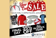 Few Hours Left to Save 35% in the ANOVOS End of Year Sale