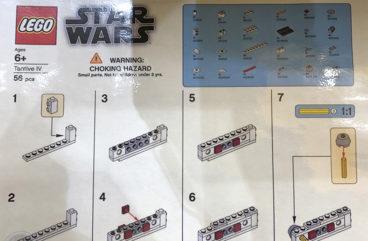LEGO Star Wars Mini Tantive IV Make & Take Instructions