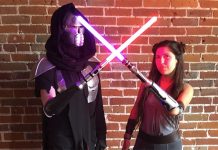 Mark Hamill Shares Lightsaber Photo of Bionic Actress Angel Giuffria