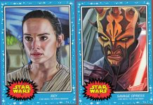 Topps Star Wars Living Set, Week 24: Rey (Jakku) and Savage Opress