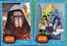 Topps Star Wars Living Set, Week 38: Kylo Ren (Masked) and Kit Fisto (TCW)