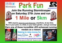 Stay on Target with The Running Stormtrooper and Park Fun on Saturday June 27th