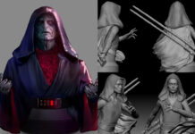 Gentle Giant Reveals The Rise of Skywalker Emperor Mini Bust, More Concept Photos of Dark Rey Mini Bust