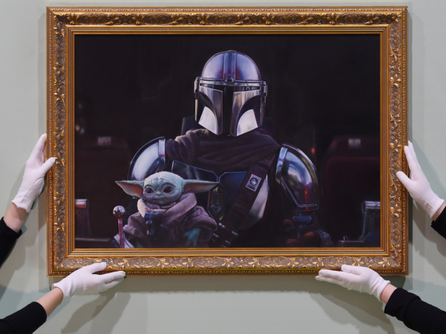 Portrait of The Mandalorian and The Child
