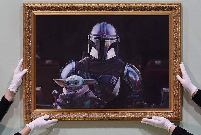 Disney+ & The National Portrait Gallery Unveil 'The Mandalorian and The Child' Portrait