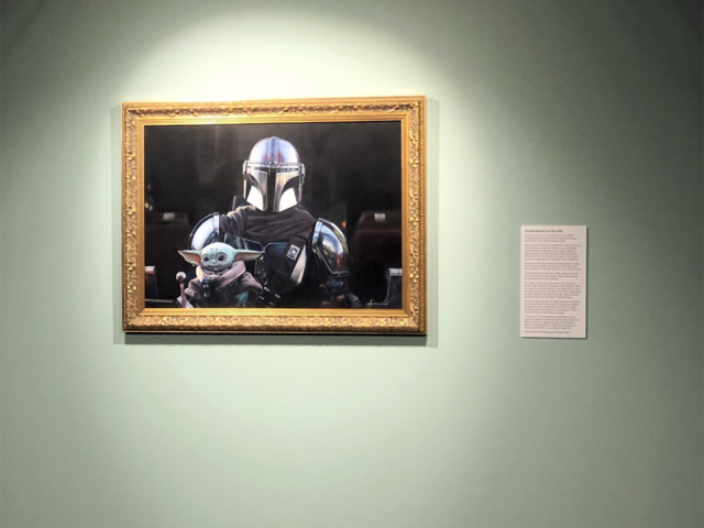 Portrait of The Mandalorian and The Child in Collaboration with National Portrait Gallery