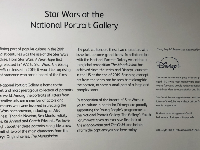 Portrait of The Mandalorian and The Child in Collaboration with National Portrait Gallery