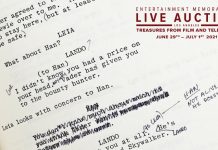 Prop Store Entertainment Memorabilia Live Auction: Carrie Fisher’s Annotated Script from The Empire Strikes Back