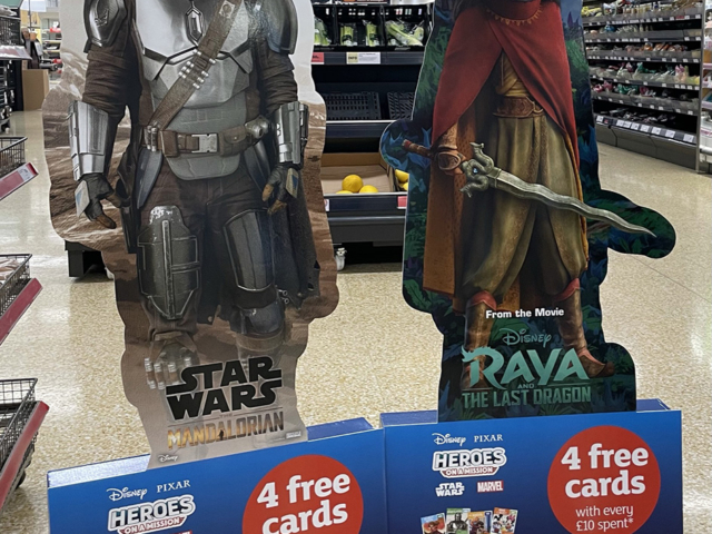 Sainsbury's Disney Heroes On A Mission In Stores Now Featuring 36 Star Wars Cards