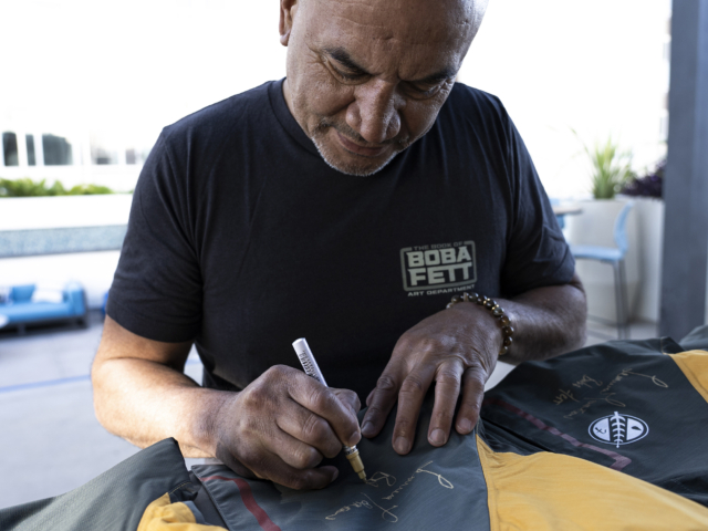 Temuera Morrison - Jacket Signing