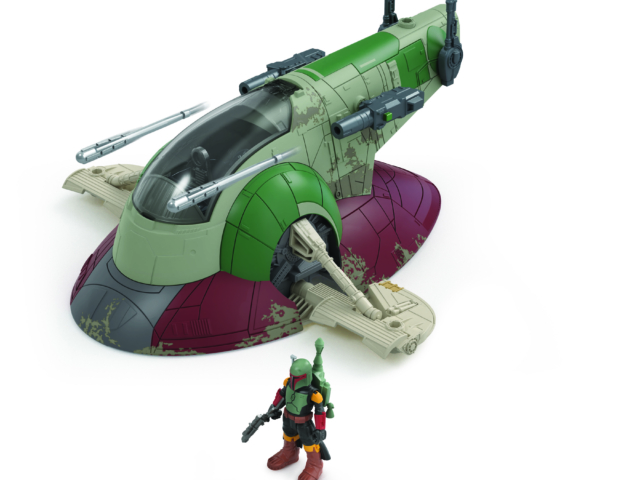 STAR WARS MISSION FLEET BOBA FETT STARSHIP AND 2.5-INCH Figure Set 1 (2)