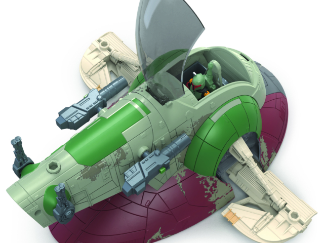 STAR WARS MISSION FLEET BOBA FETT STARSHIP AND 2.5-INCH Figure Set 2 (2)