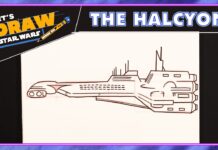 Star Wars Kids – How to Draw the Halcyon | Let’s Draw Star Wars