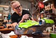 Adam Savage’s One Day Builds: Painting The HasLab Razor Crest!