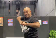 Temuera Morrison Gifted His Own Gaffi Stick by Sons of Obiwan Saber Academy