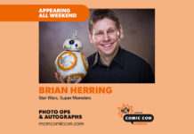 Brian Herring Attending MCM Comic Con at London’s ExCeL from October 28th to 30th