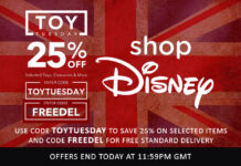 Save 25% on Selected Toys and Free Standard Delivery TODAY ONLY at shopDisney UK