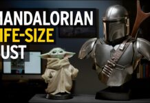 The Mandalorian Din Djarin Life-Size Bust Star Wars Statue by Sideshow