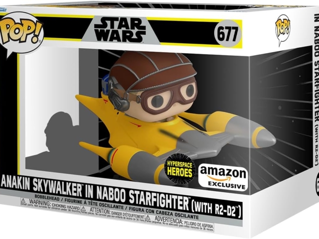 Hyperspace Heroes Anakin in Naboo Sarfighter with R2-D2 Boxed Funko Oct23a