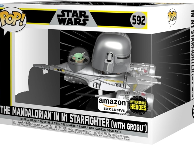 Hyperspace Heroes The Mandalorian in N1 Starfighter Boxed Funko Oct23a