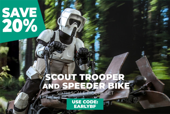 Sideshow Sixth Scale Scout Trooper and Bike Nov23