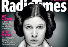 Carrie Fisher as Princess Leia on the Cover of This Week’s Radio Times