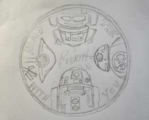 Henley Sticker Happy May the 4th from R2-KT - New Patch and Stickers - Jedi News