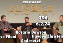 Full Panel with Ahsoka Cast and Crew at FYC Emmy Event at DGA Theatre