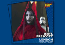 Jeryl Prescott Attending London Film and Comic Con, July 5th and 6th, 2025