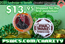 Celebrate St. Patrick’s Day with the Darth Maul Charity Medallion from Pennsylvania Star Wars Collecting Society