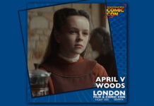 April V Woods Attending London Film and Comic Con, July 5th and 6th, 2025