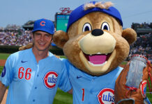 Hayden Christensen Throws First Pitch at Chicago Cubs Game