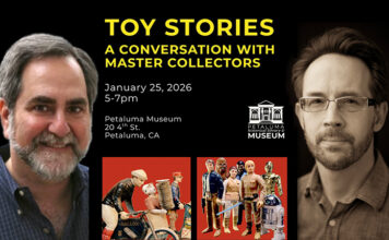 Steve Sansweet and Pete Vilmur at the Petaluma Historical Library and Museum on January 25th