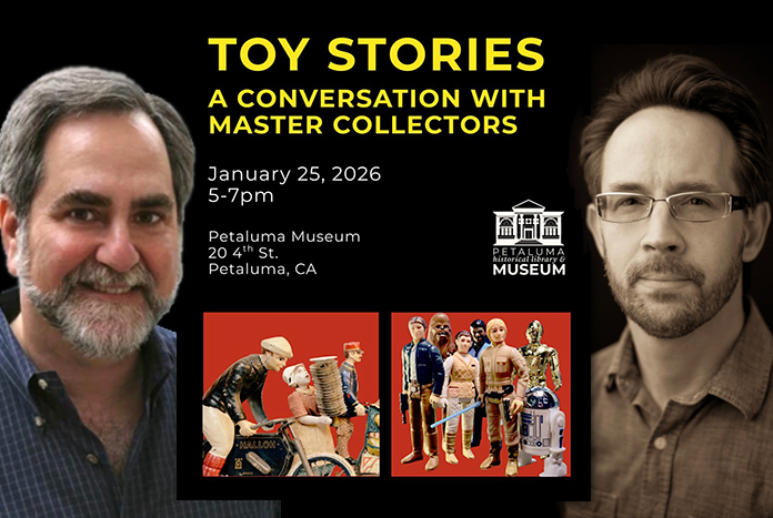 Steve Sansweet and Pete Vilmur at the Petaluma Historical Library and Museum on January 25th