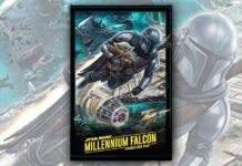 New Attraction Poster for Millennium Falcon: Smugglers Run Features The Mandalorian and Grogu