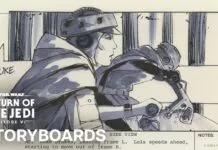 Luke & Leia Endor Speeder Chase from Return of the Jedi | Storyboard Sequence