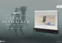 Luke Skywalker Riding His Tauntaun Silver Collectible from Agoro
